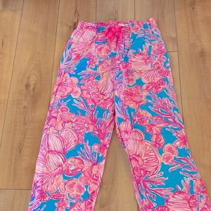 Lilly Pulitzer Medium Pajama bottoms, pants, blue & pink NWOTags